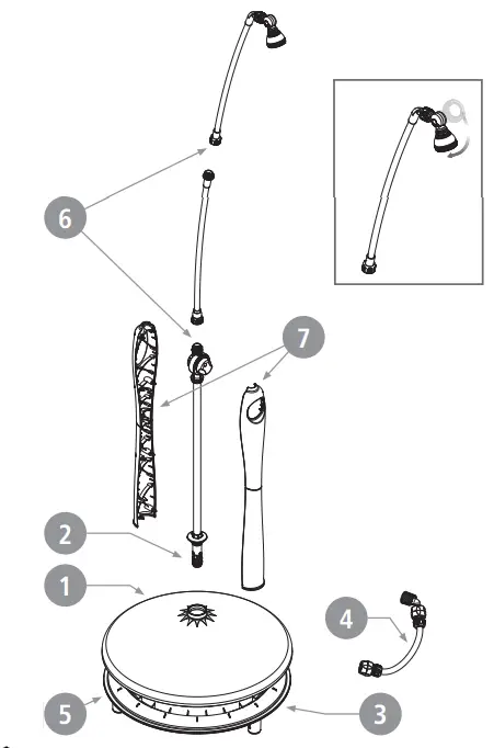 MARIMEX 10992043 Sunny Style Solar Shower fig 1