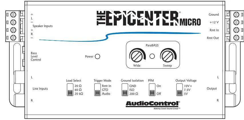 Audiocontrol 161EPICEM Epicenter Micro Bass Restoration Processor and Line Output Converter-PRODUCT