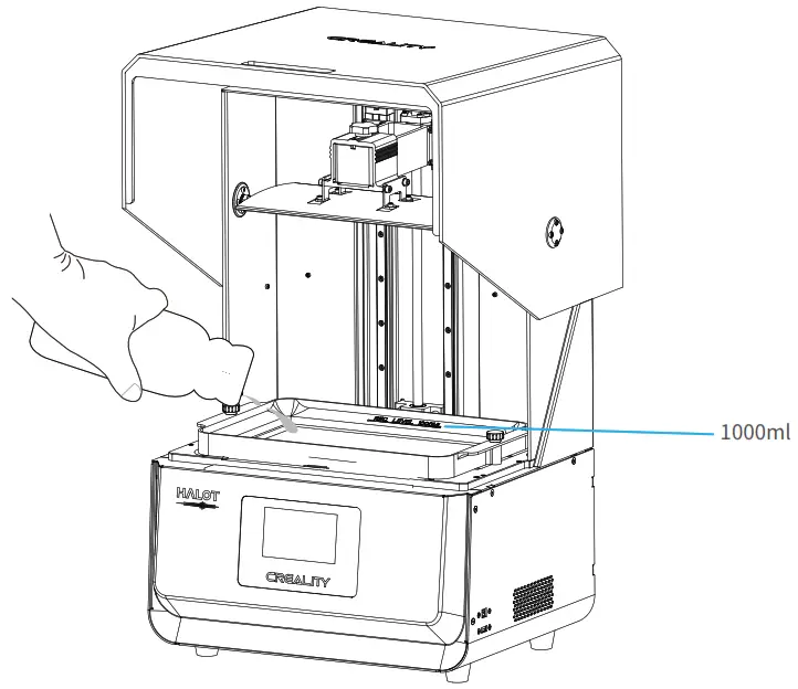 CREALITY HALOT MAX 3D Printer - Load Resin