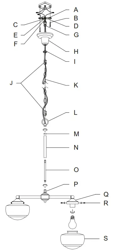 Hunter 19359 Saddle Creek 5 Light Chandelier - Saddle Creek