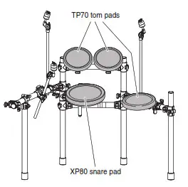 YAMAHA DTX6K - Assembling the snare and tom pads
