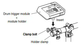 YAMAHA DTX6K - Push the module holder