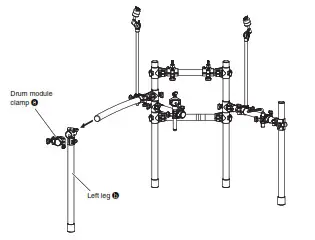YAMAHA DTX6K - Remove the drum module clamp