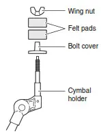 YAMAHA DTX6K - Remove the wing nut, t
