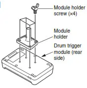 YAMAHA DTX6K - Secure the module holder