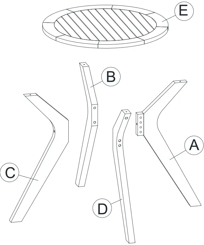 Habitat Austin Oak Round 4 Seater Dining Table - FIG 1
