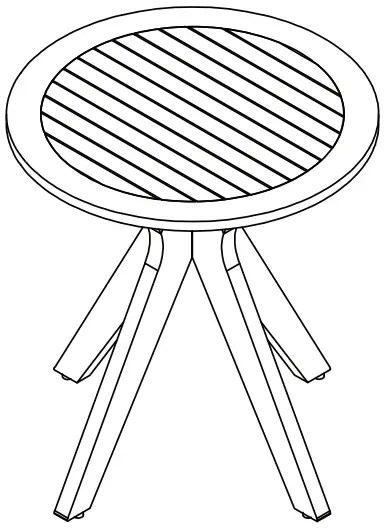 Habitat Austin Oak Round 4 Seater Dining Table