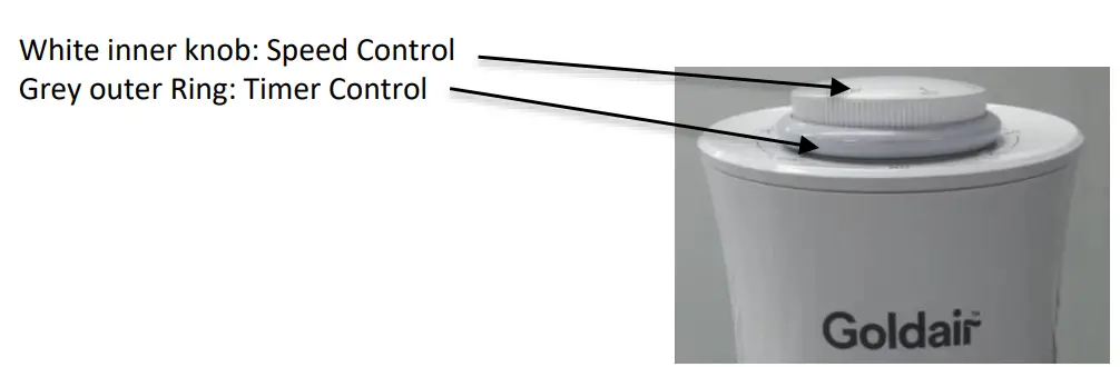 Goldair GCTF170 76cm Tower Fan - Speed Control