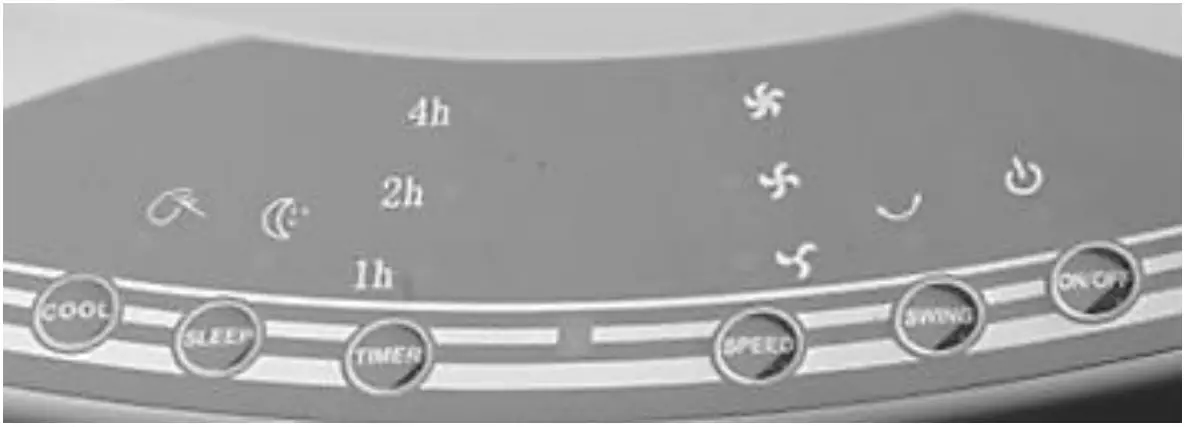 Goldair GCEV150 10L Evaporative Cooler - Control Panel