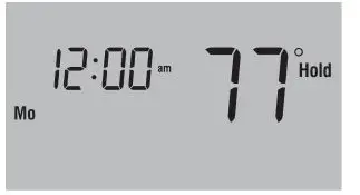 Honeywell RTH2410 Programmable Thermostat User Manual - Permanent override of schedule