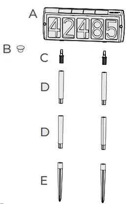 GAMA SONIC 80i90081 Solar Address Sign WITH Dual Color LEDS - Caps