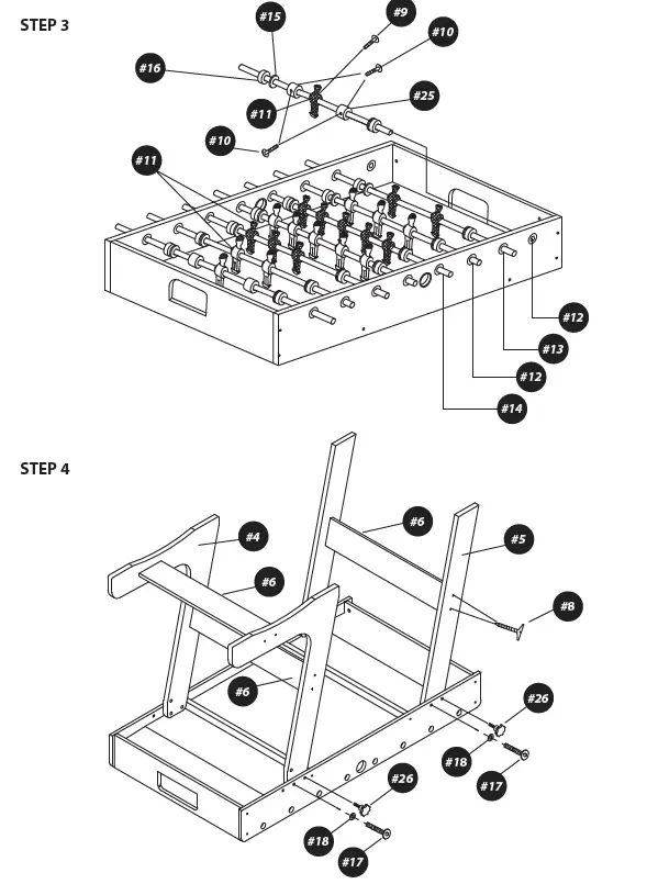 serenelife SLFSBLFD10A 48 Inch Competition Sized Foldable Foosball Table 3