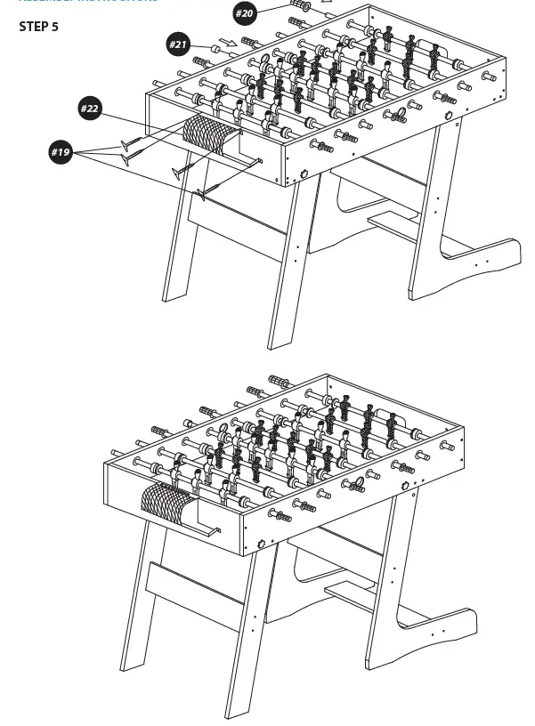 serenelife SLFSBLFD10A 48 Inch Competition Sized Foldable Foosball Table 4