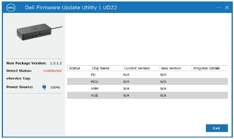 DELL UD22 Docking Station - without a dock connected t