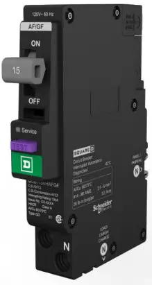 Schneider Electric Mini Circuit Breaker QO, 15A, 1 pole, 120VAC