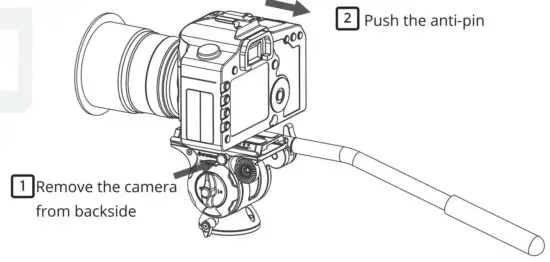FIG 10 How to remove the camera a from the fluid head