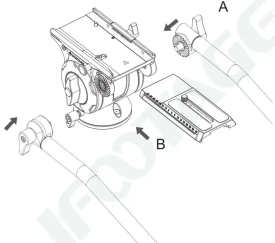 FIG 5 How to mount the fluid head