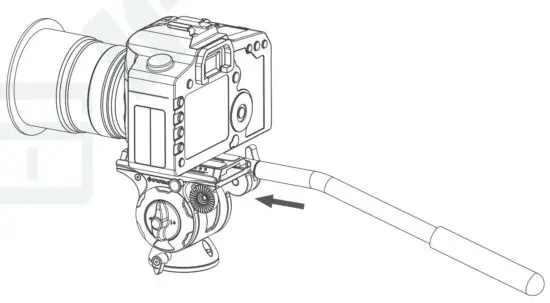 FIG 7 How to install the camera on the fluid head