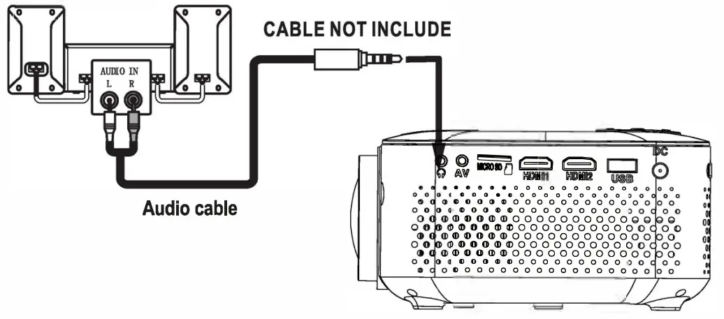Jaycar AP4006 Portable LED Projector - 14