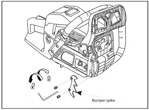 1. Install bumper spike.