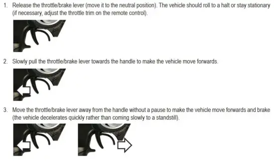 FIG 6 Starting and steering the motorcycle