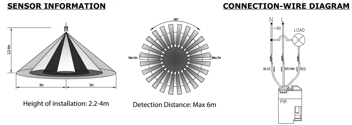 V TAC VT 8022 Infrared Motion Sensor - fig 3