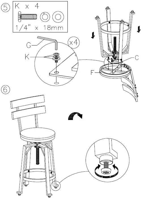 ASHLEY D334-124 Bar and Game Room Lesterton Counter 6