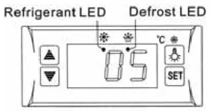 casselin CSAP514 Commercial Table Top Saladette Display Fridge Salad Bar - controller