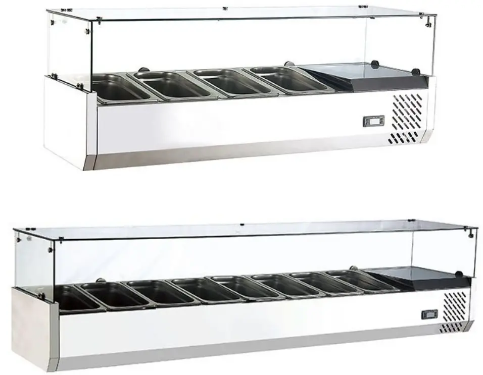 casselin CSAP514 Commercial Table Top Saladette Display Fridge Salad Bar