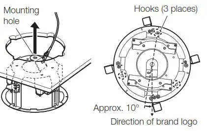 i PRO WV QEM500 W Ceiling Mount Bracket - Installation 6