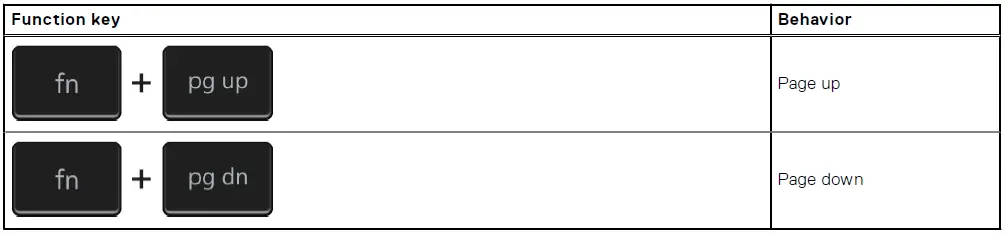 DELL Inspiron 3505 Keyboard shortcuts 3