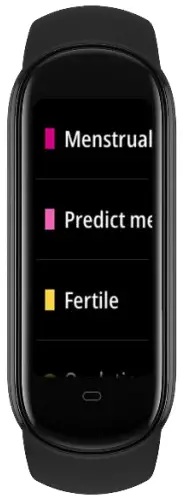 Amazfit Band 5 - Menstruation prediction