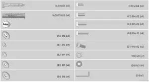 hama 00118685 Projector Mount-- Installation kit