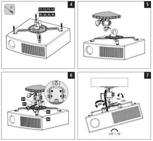hama 00118685 Projector Mount-- Installation kitgg