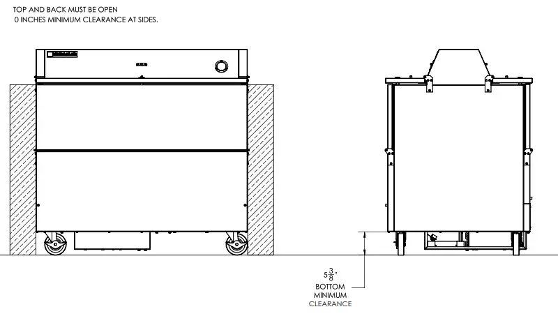 Beverage-Air STF School Milk Cooler-PLACEMENT