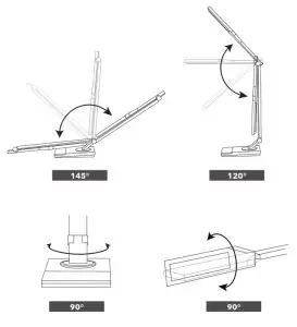 TAOTRONICS Stylish Metal LED Desk Lamp TT-DL16-- lo ADJUST YOUR DESK LAMP
