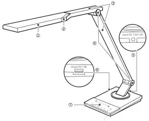 TAOTRONICS Stylish Metal LED Desk Lamp TT-DL16-- loCONTENTS