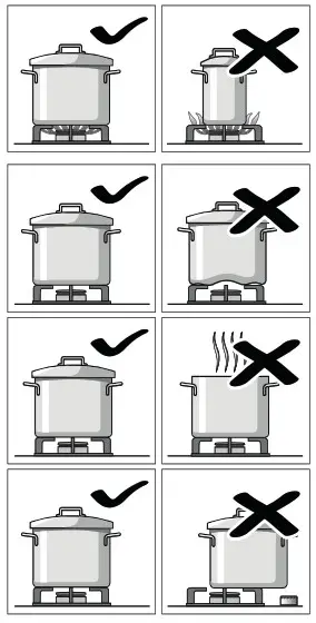 BOSCH PRS9A6D70M Gas Hob- Precautions