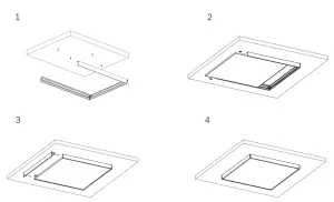 PHILIPS PH 912401483243-W LED Panel Light - screw holes
