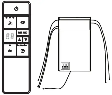 CENMING HD3AC8.3.T Universal Thermostatic Ceiling Fan Remote Control Kit - Cover