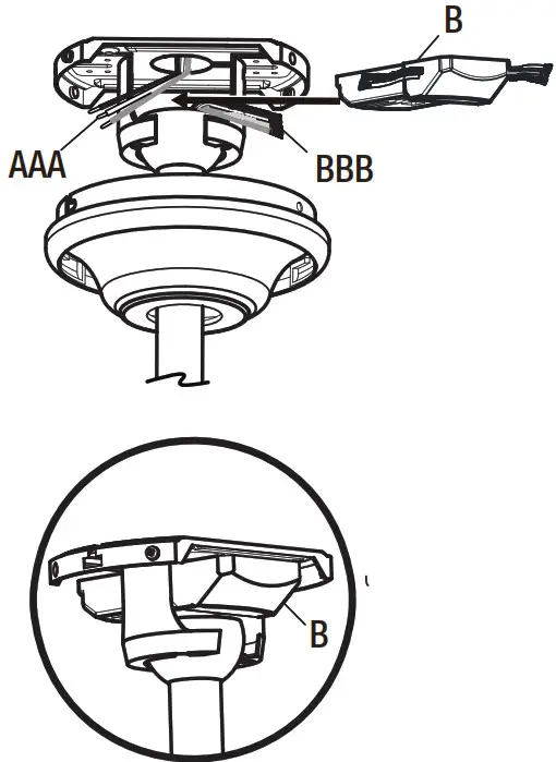 CENMING HD3AC8.3.T Universal Thermostatic Ceiling Fan Remote Control Kit - Installation 2