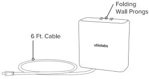 ubiolabs AWC1115 15W Wireless Charging Pad - Wall Adapter