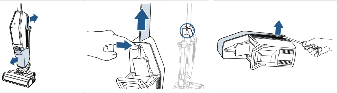 BISSELL 3011 Crosswave X7 Cordless PRO Battery Removal - fig