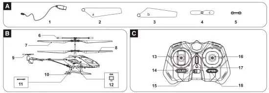 SKY ROVER Knightforce 2.4GHz Radio Control Helicopter - figure 1