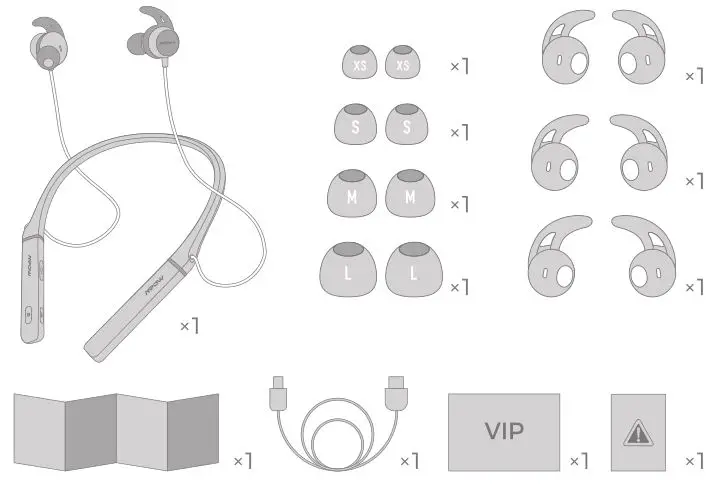 mpow Neckband Wireless - Package List