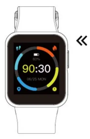 Huabao Technology W200 Smart Watch - Short press