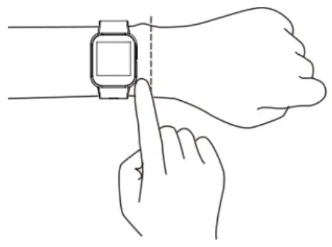 Huabao Technology W200 Smart Watch - finger