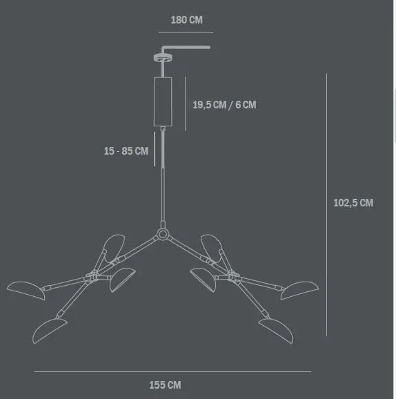 101 COPENHAGEN Drop Chandelier Bulb Lamp 1