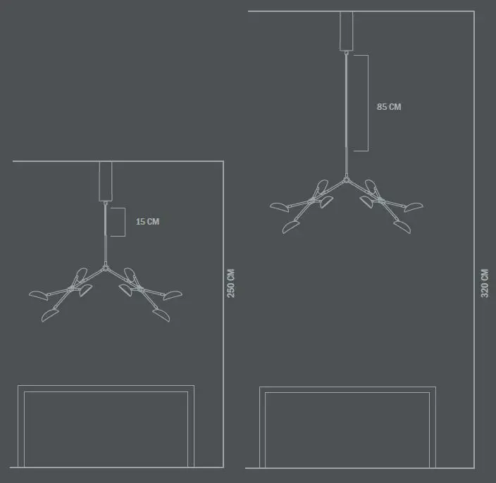 101 COPENHAGEN Drop Chandelier Bulb Lamp 3