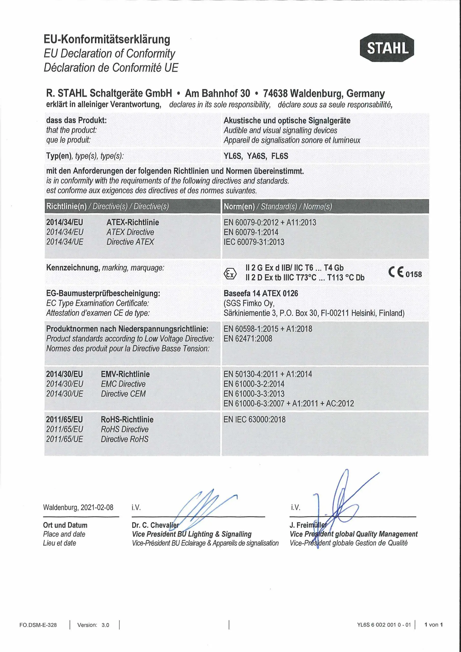 STAHL YL6S GRP Flameproof Combination Signal-fig19